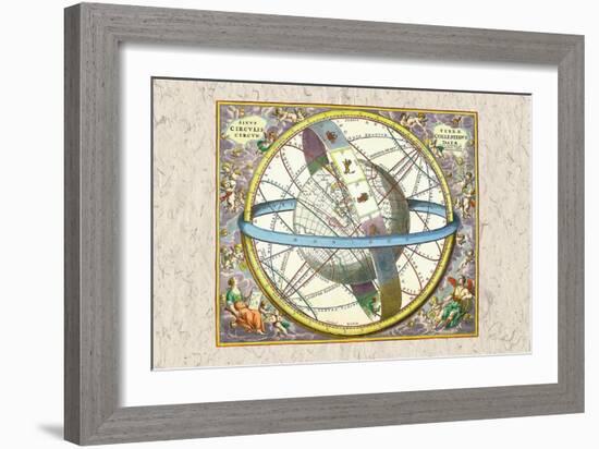 The Celestial Sphere-Andreas Cellarius-Framed Art Print