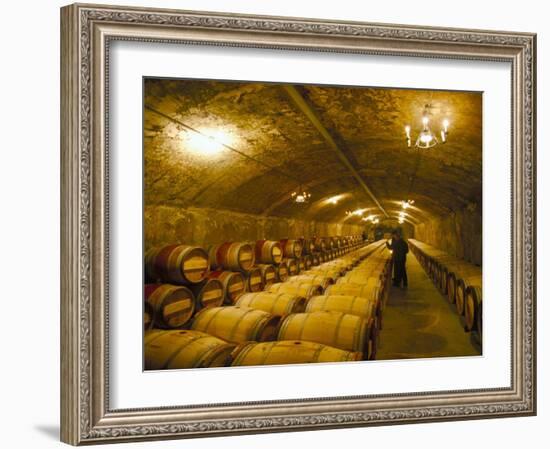 The Cellars, Chateau Lafitte Rothschild, Pauillac, Gironde, France-Michael Busselle-Framed Photographic Print