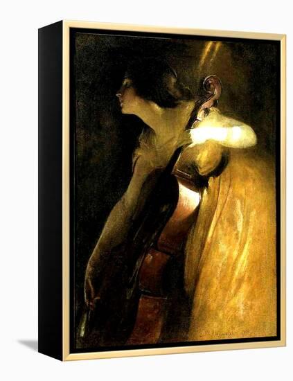 The Cellist, 1898-John Alexander-Framed Premier Image Canvas