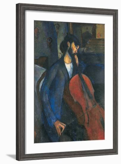 The Cellist, 1909-Amedeo Modigliani-Framed Giclee Print