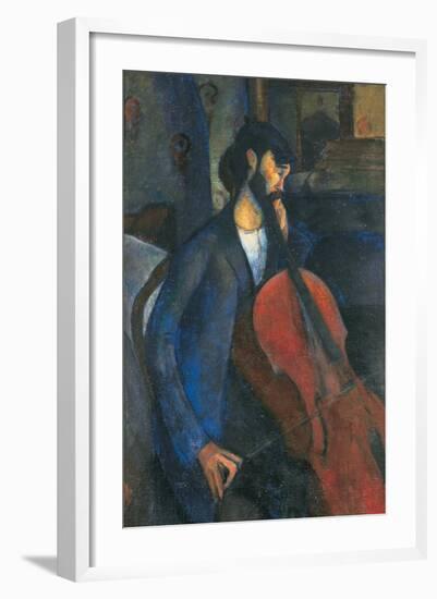 The Cellist, 1909-Amedeo Modigliani-Framed Giclee Print