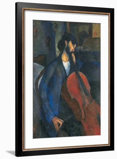 The Cellist, 1909-Amedeo Modigliani-Framed Giclee Print