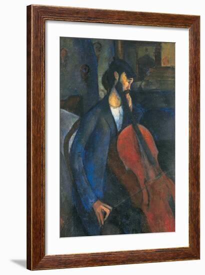 The Cellist, 1909-Amedeo Modigliani-Framed Giclee Print