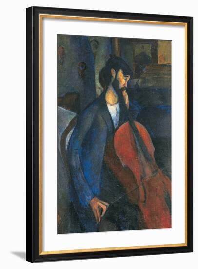 The Cellist, 1909-Amedeo Modigliani-Framed Giclee Print