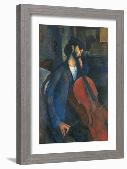 The Cellist, 1909-Amedeo Modigliani-Framed Giclee Print