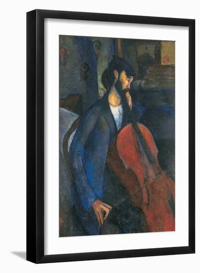 The Cellist, 1909-Amedeo Modigliani-Framed Giclee Print