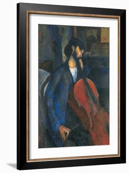 The Cellist, 1909-Amedeo Modigliani-Framed Giclee Print