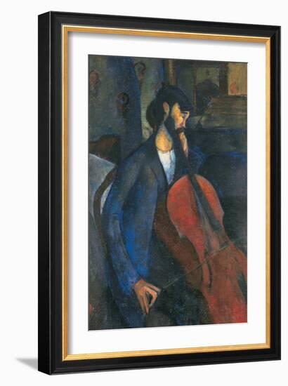 The Cellist, 1909-Amedeo Modigliani-Framed Giclee Print