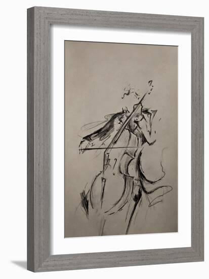 The Cellist Sketch-Marc Allante-Framed Giclee Print