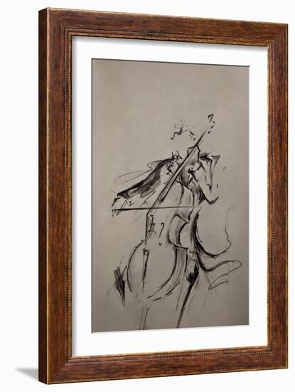 The Cellist Sketch-Marc Allante-Framed Giclee Print