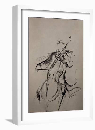 The Cellist Sketch-Marc Allante-Framed Giclee Print