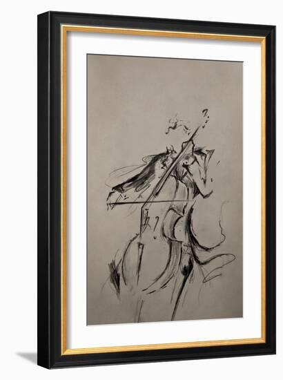 The Cellist Sketch-Marc Allante-Framed Giclee Print