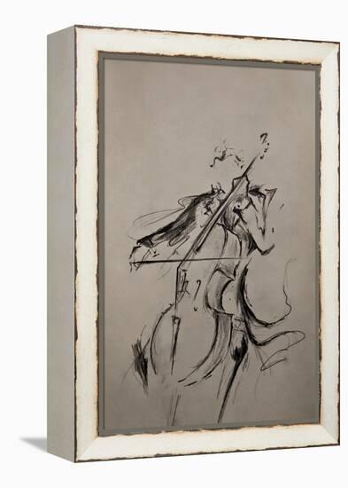 The Cellist Sketch-Marc Allante-Framed Premier Image Canvas