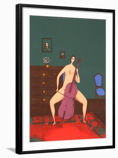 The Cellist-Branko Bahunek-Framed Collectable Print