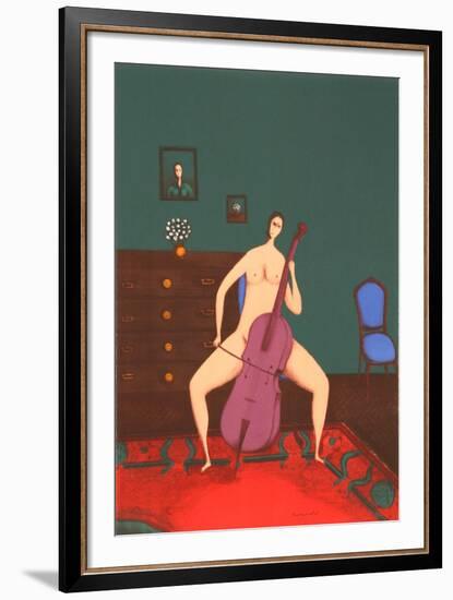 The Cellist-Branko Bahunek-Framed Collectable Print