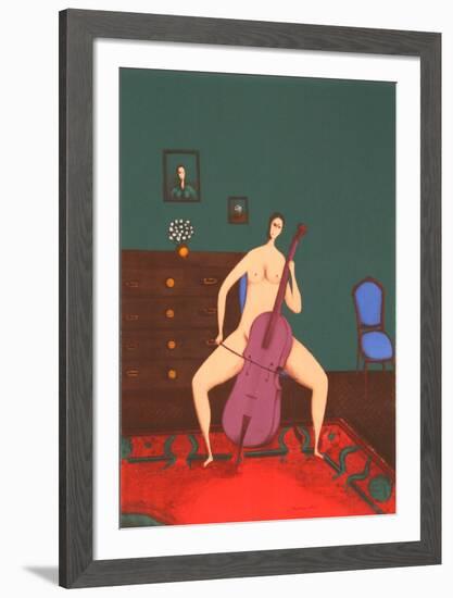 The Cellist-Branko Bahunek-Framed Collectable Print