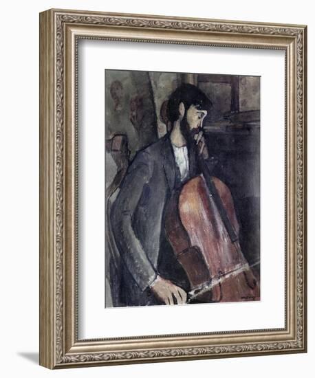 The Cellist-Amedeo Modigliani-Framed Giclee Print