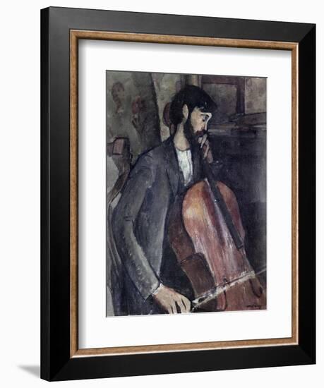 The Cellist-Amedeo Modigliani-Framed Giclee Print