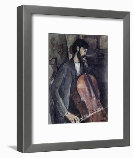 The Cellist-Amedeo Modigliani-Framed Premium Giclee Print