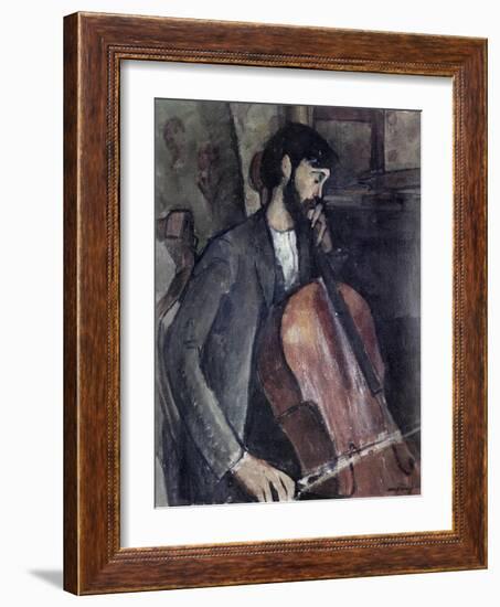 The Cellist-Amedeo Modigliani-Framed Giclee Print