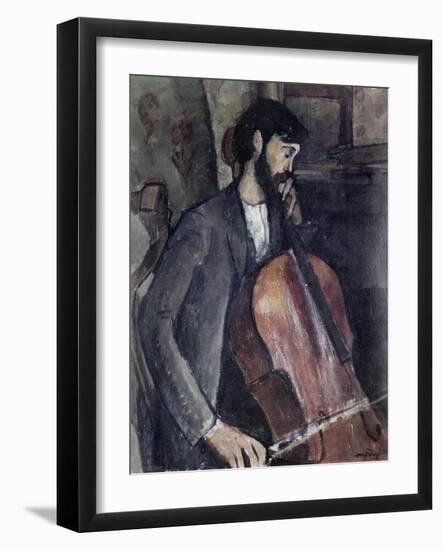 The Cellist-Amedeo Modigliani-Framed Giclee Print