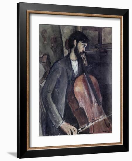 The Cellist-Amedeo Modigliani-Framed Giclee Print