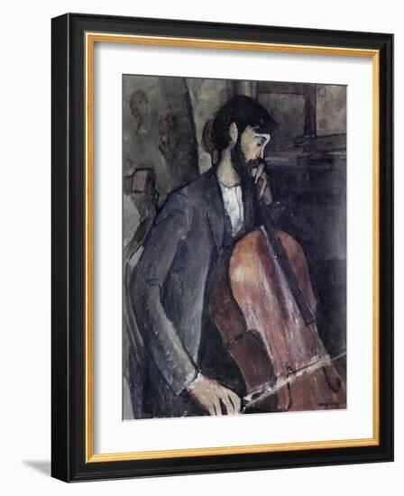 The Cellist-Amedeo Modigliani-Framed Giclee Print