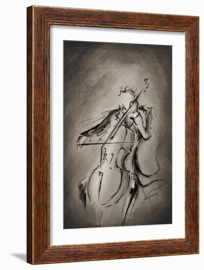 The Cellist-Marc Allante-Framed Giclee Print