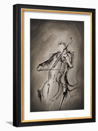 The Cellist-Marc Allante-Framed Giclee Print