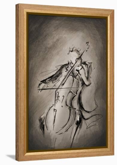 The Cellist-Marc Allante-Framed Premier Image Canvas