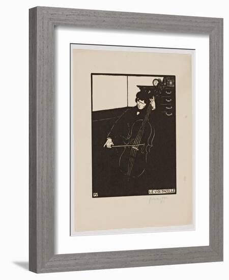 The 'Cello, from the Series 'Musical Instruments', 1896-97-Félix Vallotton-Framed Giclee Print