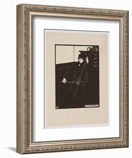 The 'Cello, from the Series 'Musical Instruments', 1896-97-Félix Vallotton-Framed Giclee Print