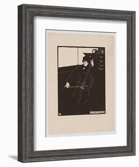 The 'Cello, from the Series 'Musical Instruments', 1896-97-Félix Vallotton-Framed Giclee Print