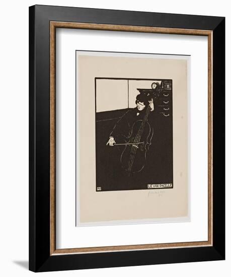 The 'Cello, from the Series 'Musical Instruments', 1896-97-Félix Vallotton-Framed Giclee Print