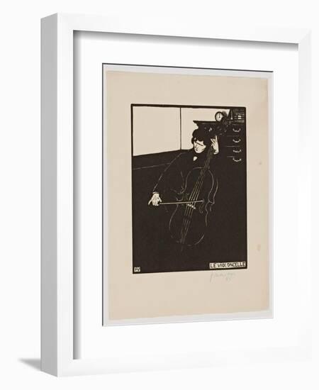 The 'Cello, from the Series 'Musical Instruments', 1896-97-Félix Vallotton-Framed Giclee Print