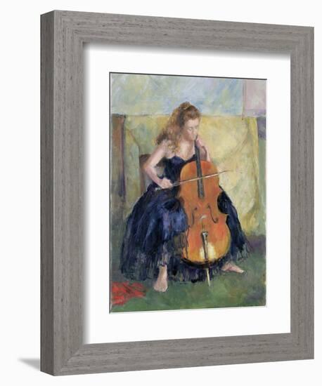 The Cello Player, 1995-Karen Armitage-Framed Giclee Print