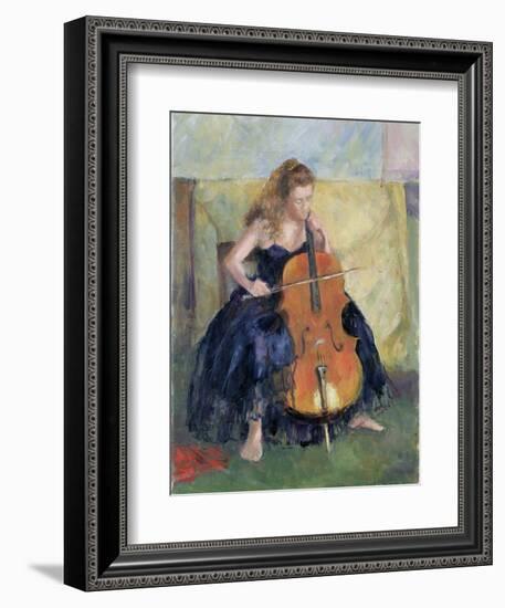 The Cello Player, 1995-Karen Armitage-Framed Giclee Print