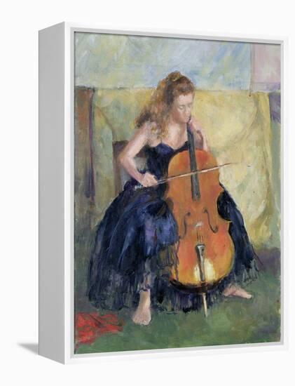 The Cello Player, 1995-Karen Armitage-Framed Premier Image Canvas