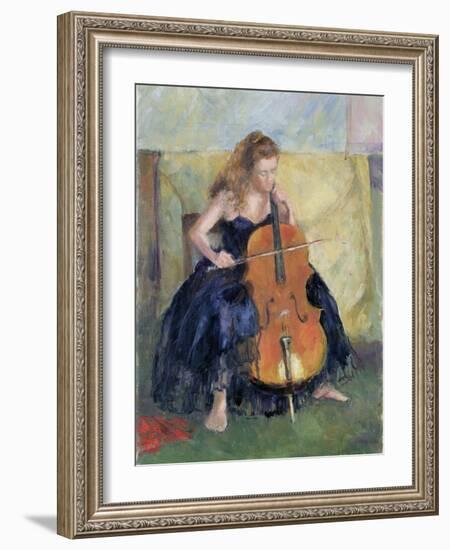 The Cello Player, 1995-Karen Armitage-Framed Giclee Print