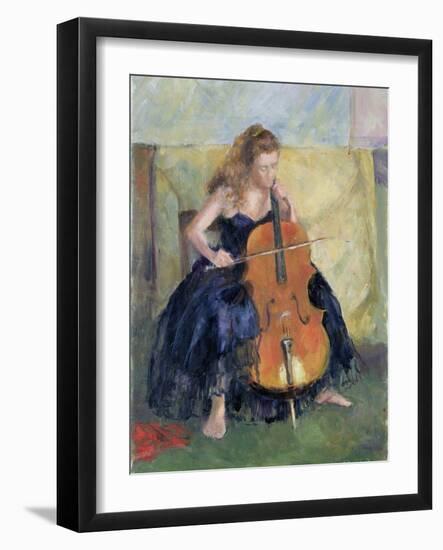 The Cello Player, 1995-Karen Armitage-Framed Giclee Print