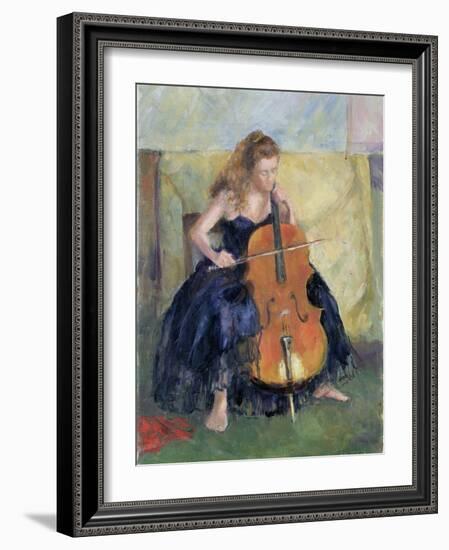 The Cello Player, 1995-Karen Armitage-Framed Giclee Print