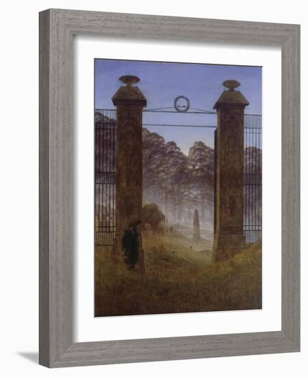 The Cemetery, 1825-Caspar David Friedrich-Framed Giclee Print