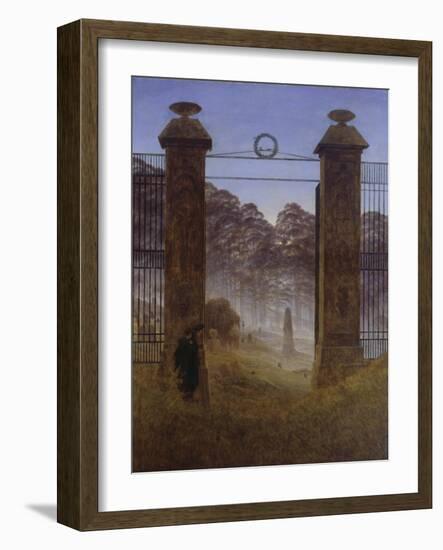 The Cemetery, 1825-Caspar David Friedrich-Framed Giclee Print