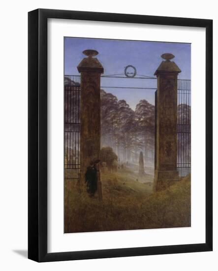 The Cemetery, 1825-Caspar David Friedrich-Framed Giclee Print