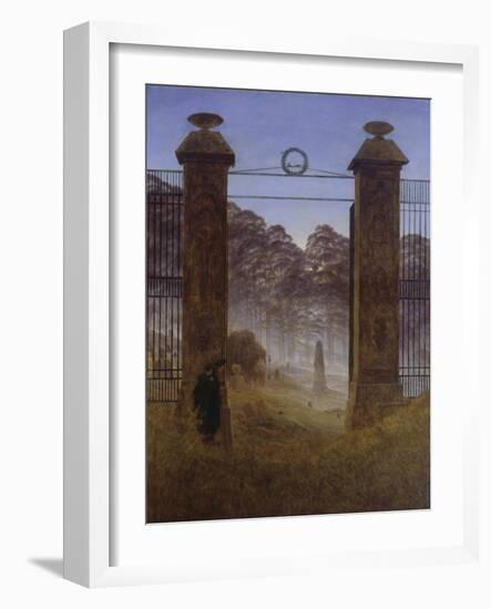 The Cemetery, 1825-Caspar David Friedrich-Framed Giclee Print