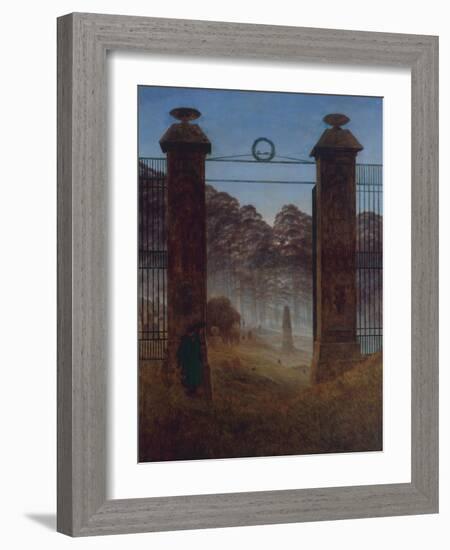 The Cemetery, Ca 1825-Caspar David Friedrich-Framed Giclee Print
