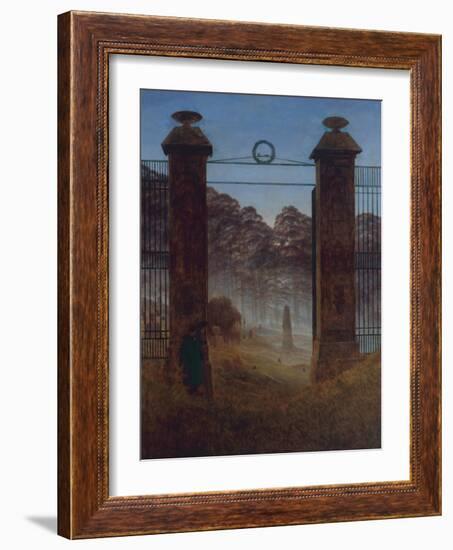 The Cemetery, Ca 1825-Caspar David Friedrich-Framed Giclee Print