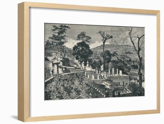 The Cemetery Hill at Nagasaki, Japan, before the modern expansion of the town, 1907-Unknown-Framed Giclee Print
