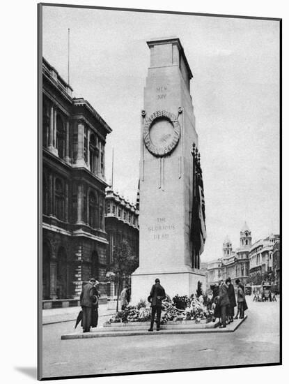 The Cenotaph, Whitehall, London, 1926-1927-McLeish-Mounted Giclee Print