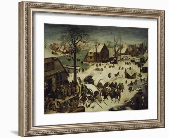 The Census at Bethlehem, 1566-Pieter Bruegel the Elder-Framed Giclee Print